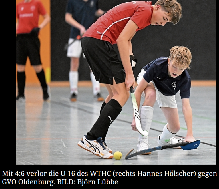 HOCKEY - WTHC-Nachwuchs verliert gegen Oldenburg 4:6