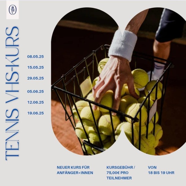 Schnupper- Tenniskurs an der Volkshochschule - Jetzt anmelden!